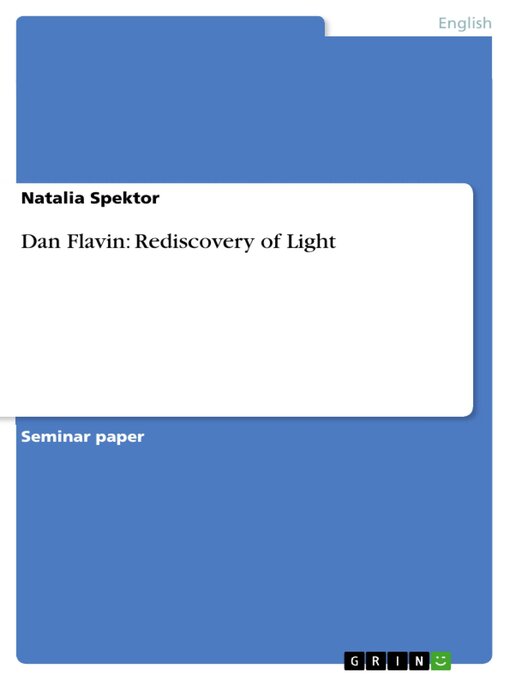 Title details for Dan Flavin by Natalia Spektor - Available